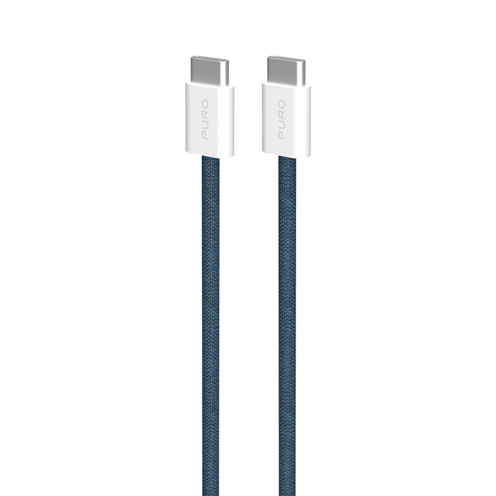 Puro Flettet USB-C Kabel – 1,5m, 60W og 480Mbps Dataoverføring - Mørkeblått