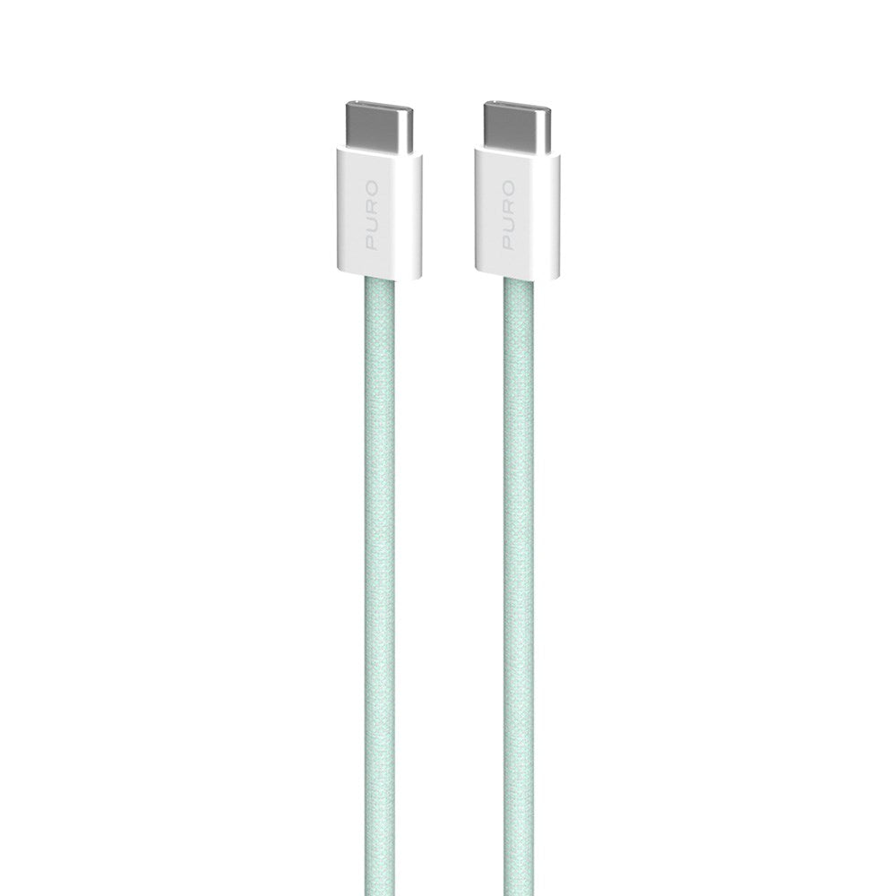 Puro Flettet USB-C Kabel – 1,5m, 60W og 480Mbps Dataoverføring - Grønn