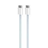 Puro Flettet USB-C Kabel – 1,5m, 60W og 480Mbps Dataoverføring - Lyseblå