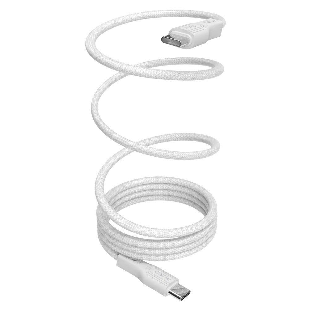 Puro Magnetisk USB-C til USB-C Kabel - 60W - 1m - Hvit