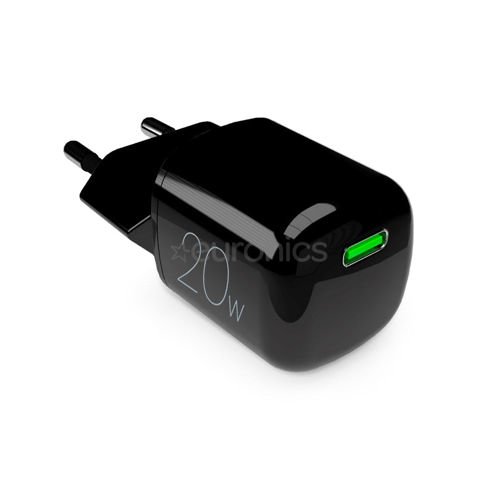 Puro Vegglader GaN 20W med USB-C Port - Svart