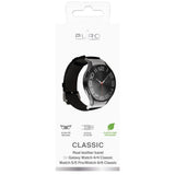 Samsung Galaxy Watch (4/4 Classic/5/5 Pro/6/6 Classic/7) PURO CLASSIC Ekte Skinn Rem - Svart