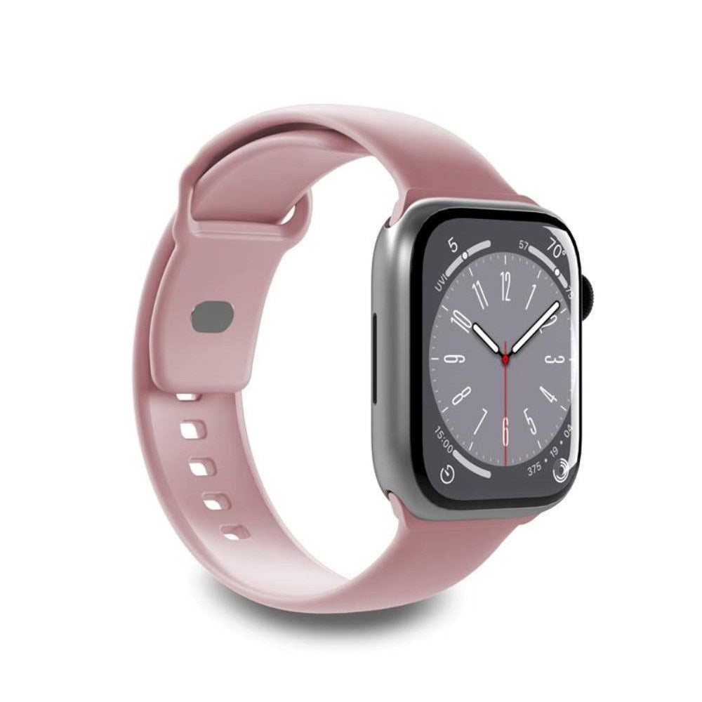 Apple Watch (38/40/SE/41/42mm) Puro ICON Silikon Klokkerem - Rosa