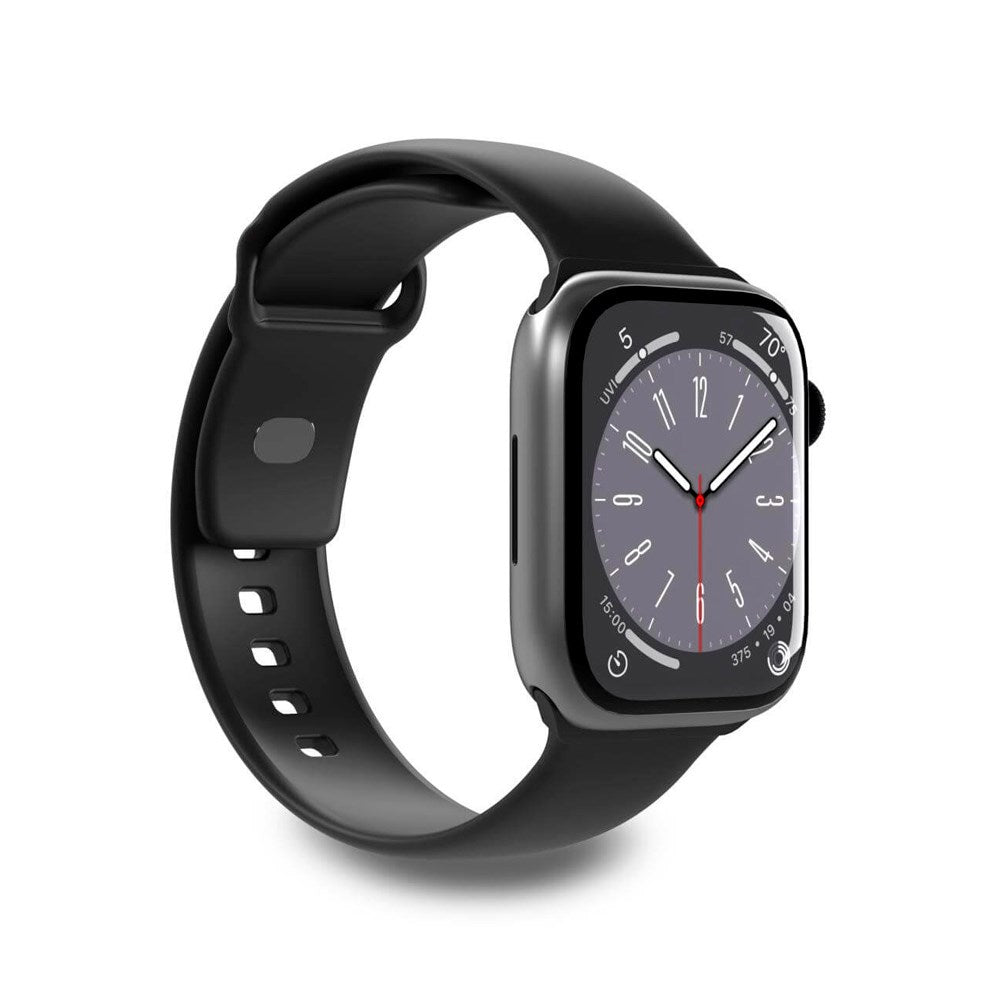 Apple Watch (38/40/SE/41/42mm) Puro ICON Silikon Klokkerem - Svart