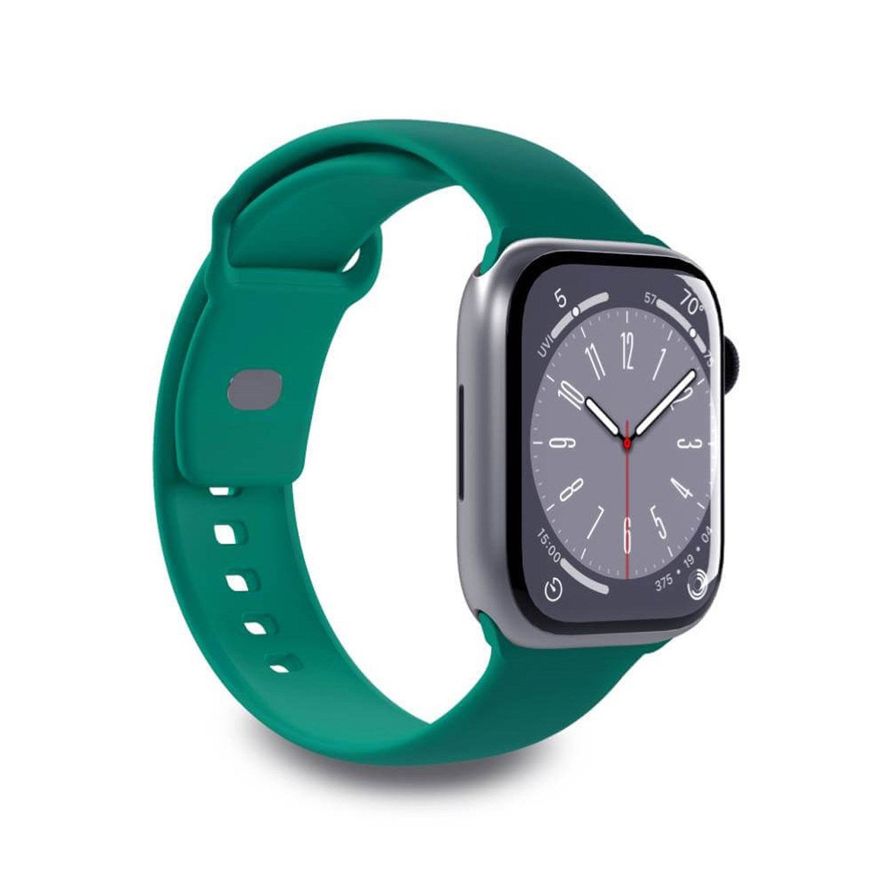 Apple Watch (38/40/SE/41/42mm) Puro ICON Silikon Klokkerem - Grønn