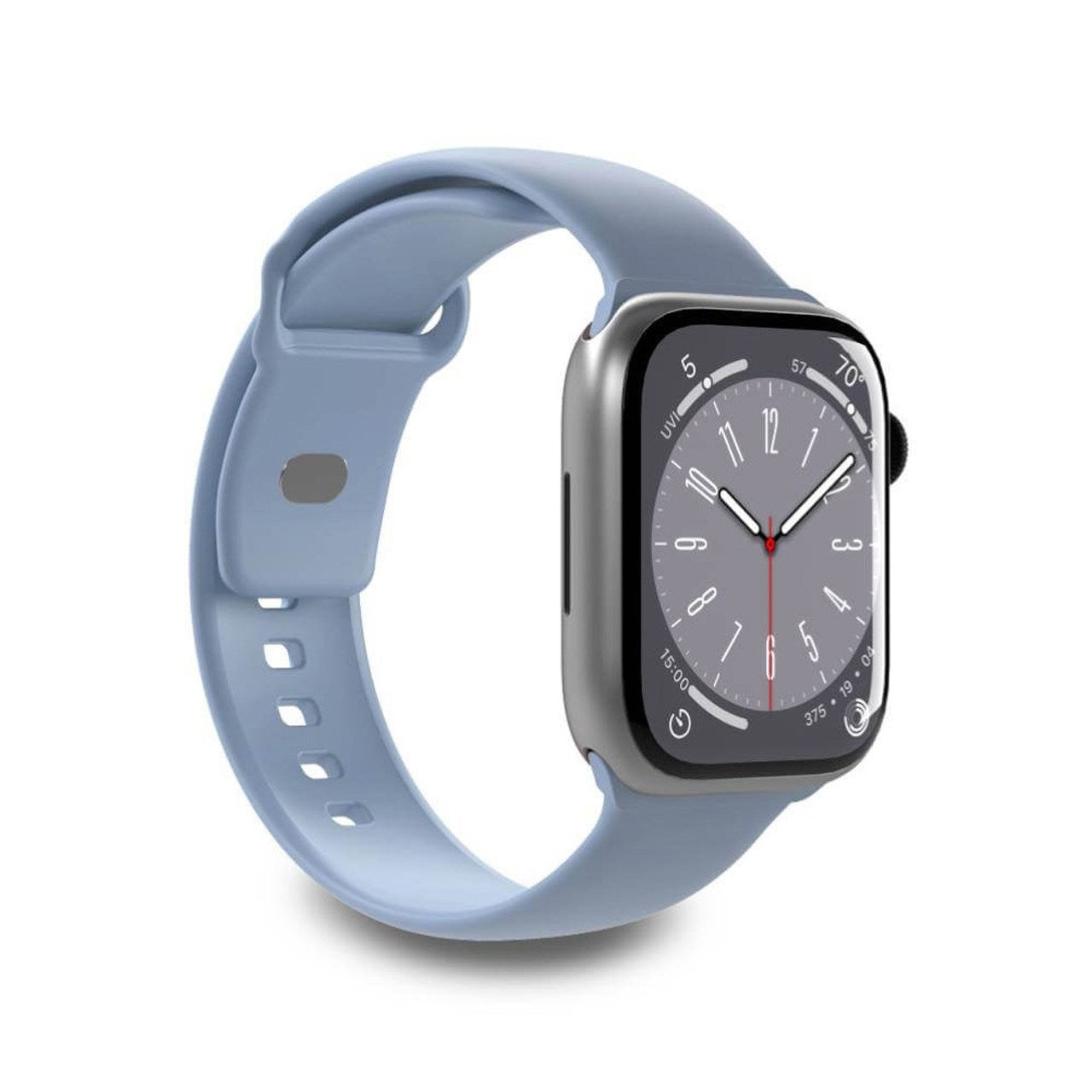 Apple Watch (38/40/SE/41/42mm) Puro ICON Silikon Klokkerem - Lyseblå