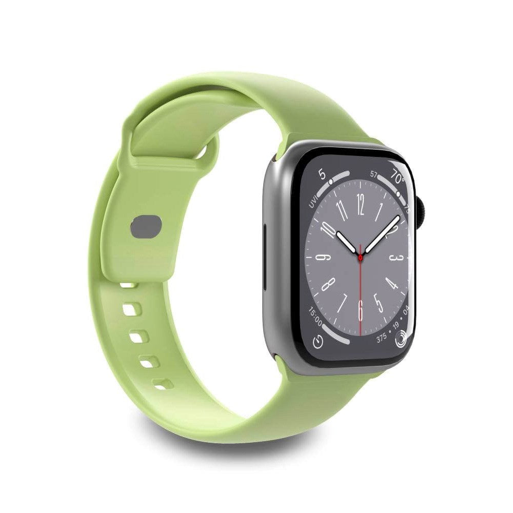 Apple Watch (38/40/SE/41/42mm) Puro ICON Silikon Klokkerem - Lysegrønn