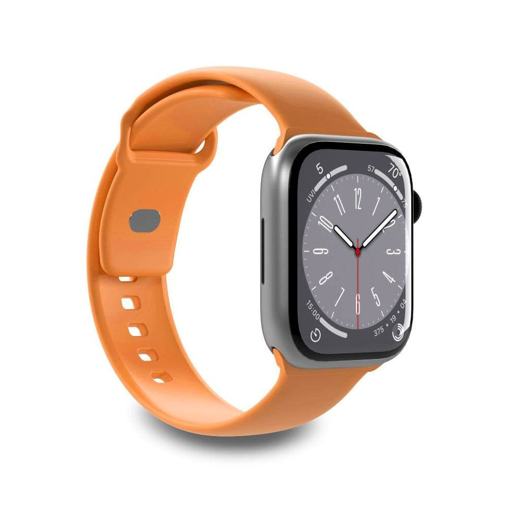 Apple Watch (42/44/SE/45/46/49mm) Puro ICON Silikon Klokkerem - Oransje