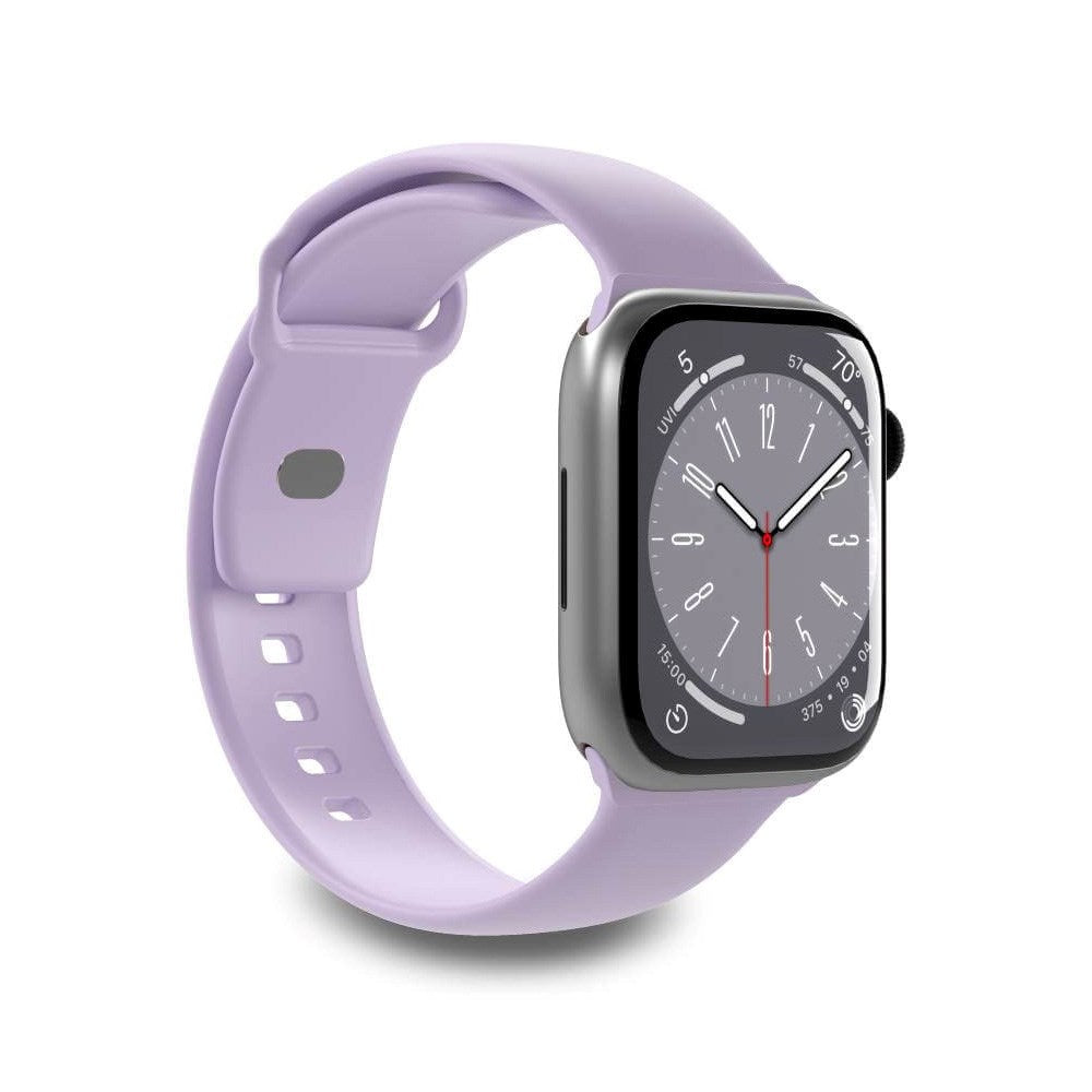 Apple Watch (42/44/SE/45/46/49mm) Puro ICON Silikon Klokkerem - Lilla