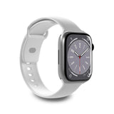 Apple Watch (42/44/SE/45/46/49mm) Puro ICON Silikon Klokkerem - Hvit