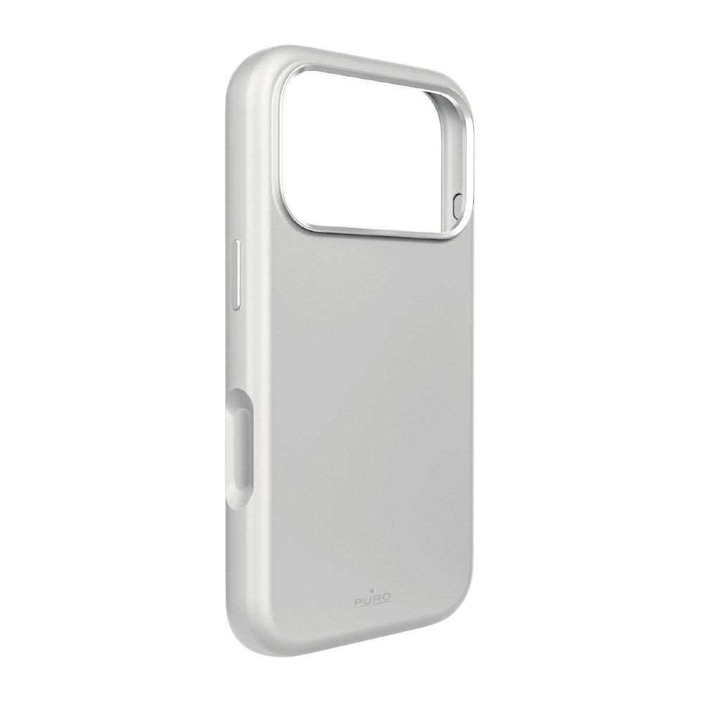 iPhone 18 Pro PURO ICON MAG PRO Silikon Deksel - MagSafe Kompatibel - Sølv