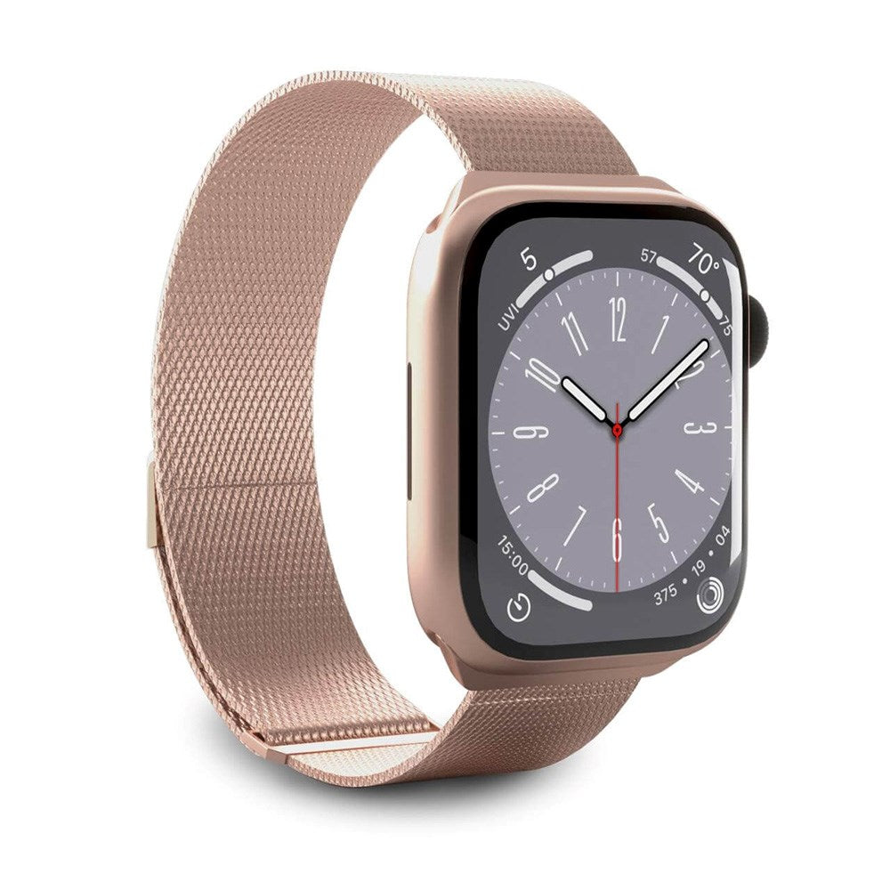 Apple Watch (38/40/SE/41/42mm) Puro MILANESE Rustfritt Stål Klokkerem - Rosa