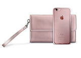 PURO Satin Deksel Og Taske iPhone 7 - Rosa Guld