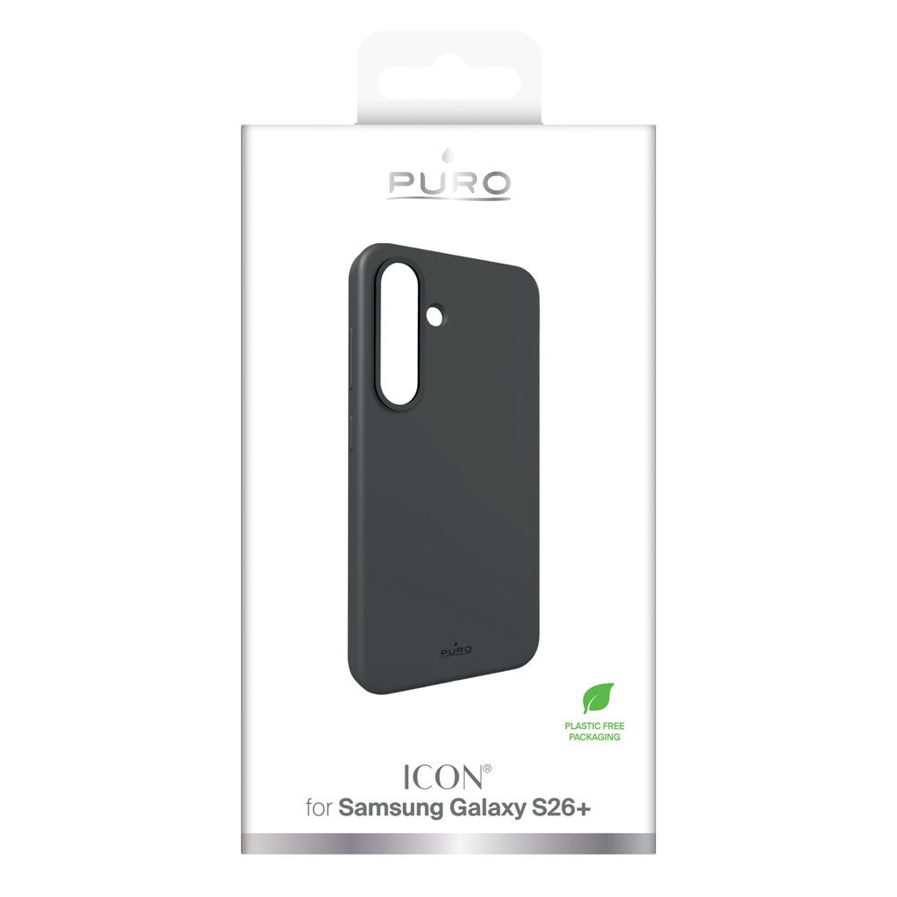 Samsung Galaxy S26+ (Plus) PURO ICON Silikon Deksel – Svart