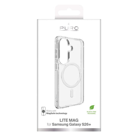 Samsung Galaxy S26+ (Plus) PURO LITE MAG Hybrid Deksel - MagSafe Kompatibel - Gjennomsiktig