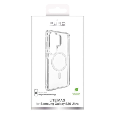 Samsung Galaxy S26 Ultra PURO LITE MAG Hybrid Deksel - MagSafe Kompatibel - Gjennomsiktig
