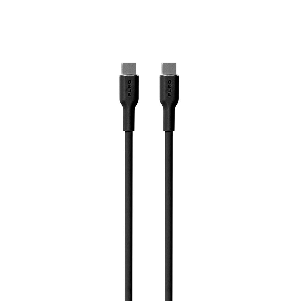 PURO Soft USB-C til USB-C Kabel 1.5m - Svart