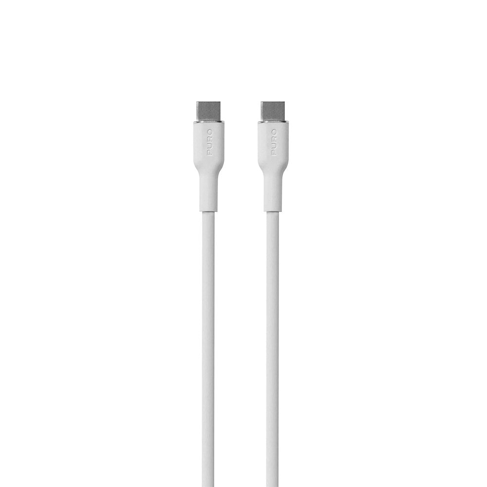 PURO Soft USB-C til USB-C Kabel 1.5m - Hvit