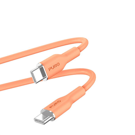 PURO Soft USB-C til USB-C Kabel 1.5m - Oransje