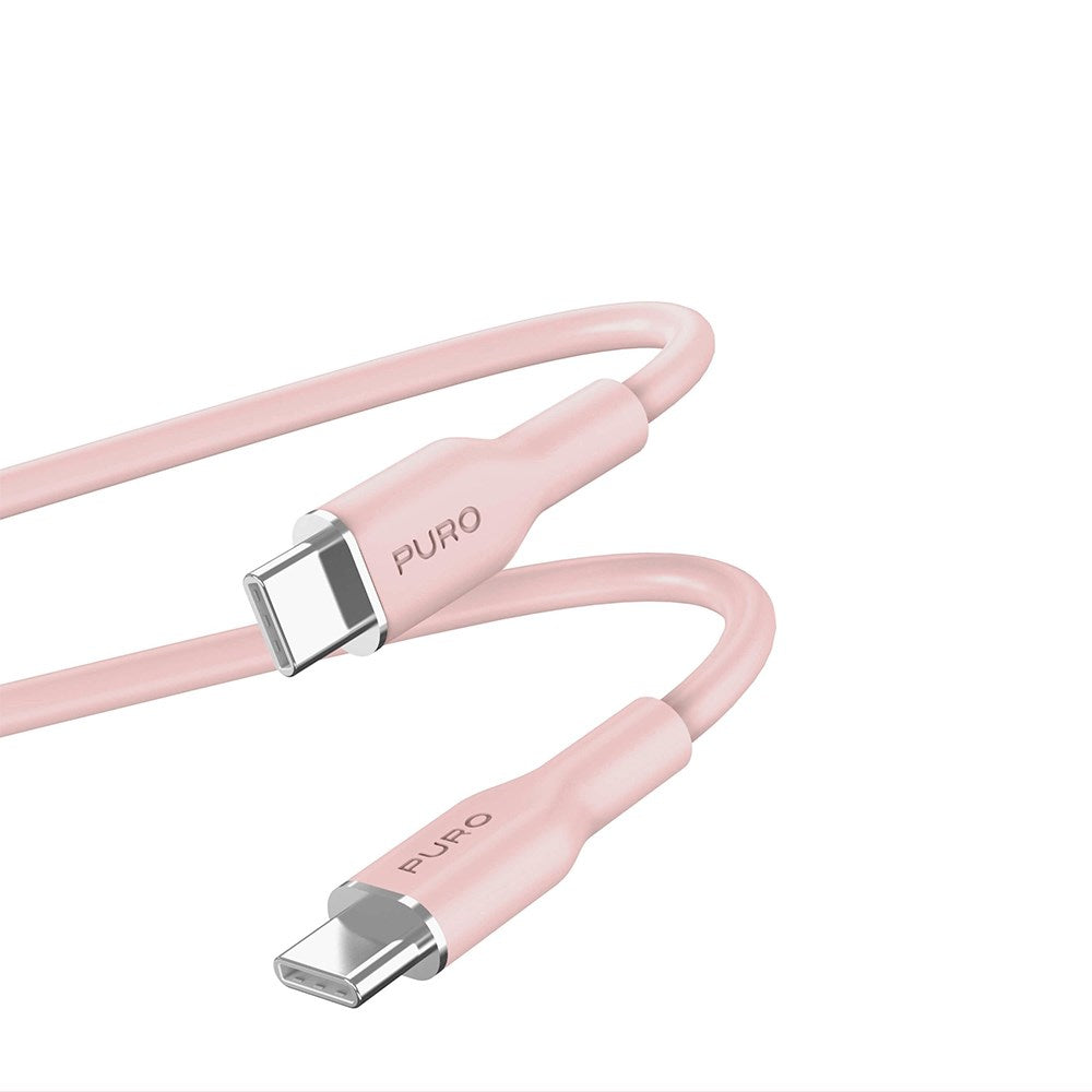 PURO Soft USB-C til USB-C Kabel 1.5m - Rosa