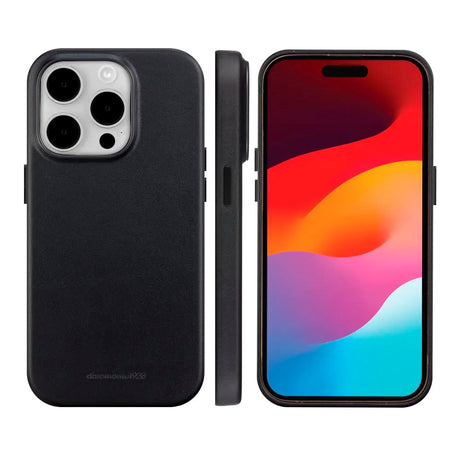dbramante1928 iPhone 15 Pro Roskilde Deksel - 100 % Ekte Skinn - MagSafe-Kompatibel - Black