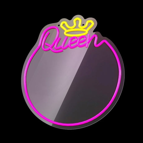 Forever Light LED Neon Lys Speil - "Queen"