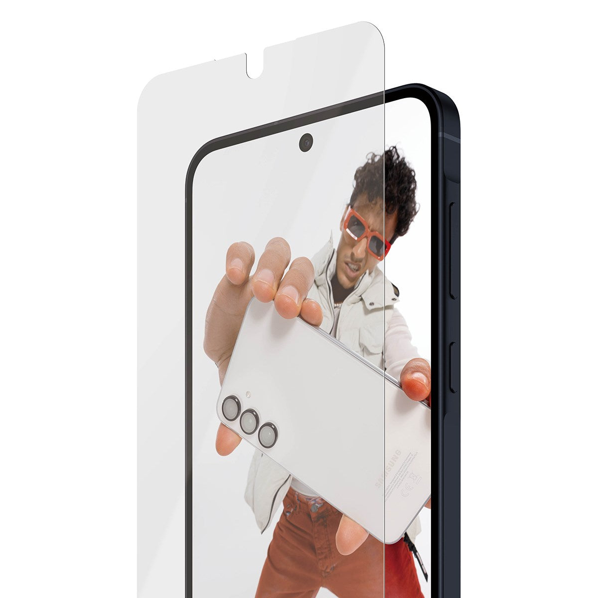 Samsung Galaxy A57 SAFE by PanzerGlass Ultra-Wide Fit Skjermbeskyttelsesglass med EasyAligner - Gjennomsiktig