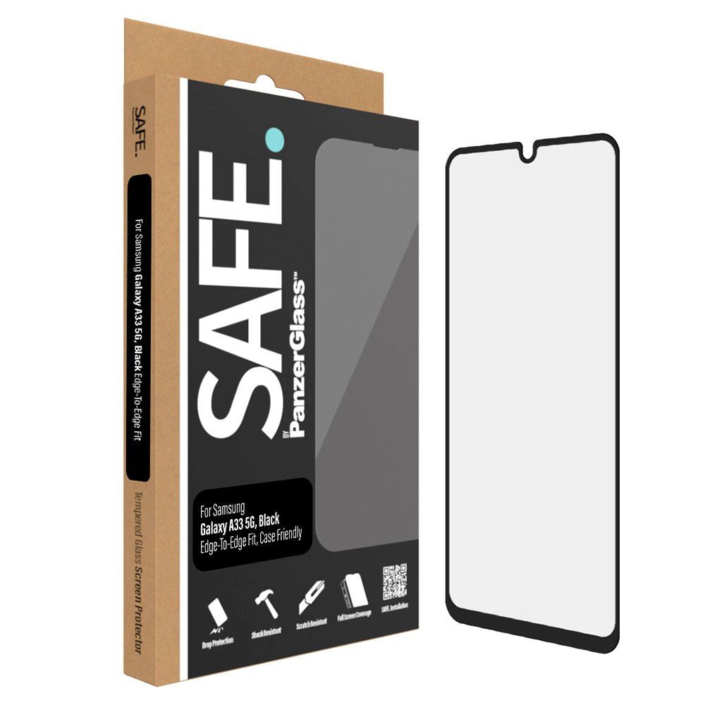 Samsung Galaxy A33 (5G) Safe By PanzerGlass® Edge-to-Edge Fit Beskyttelsesglass - Case Friendly - Gold Strength - Gjennomsiktig