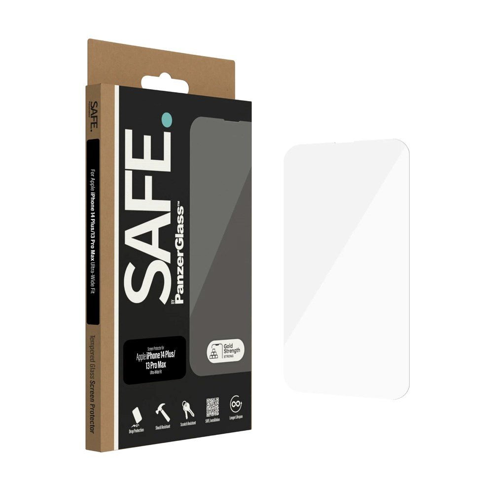 SAFE by PanzerGlass™️ iPhone 14 Plus/13 Pro Max Skjermbeskytter - Ultra Wide Fit - Gjennomsiktig