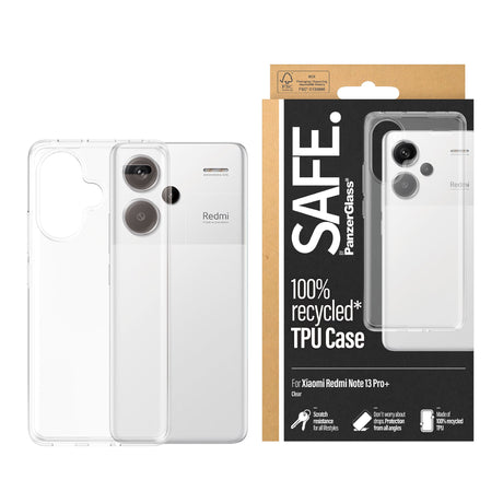 SAFE by PanzerGlass Xiaomi Redmi Note 13 Pro Plus Fleksibelt Plast Deksel - Gjennomsiktig