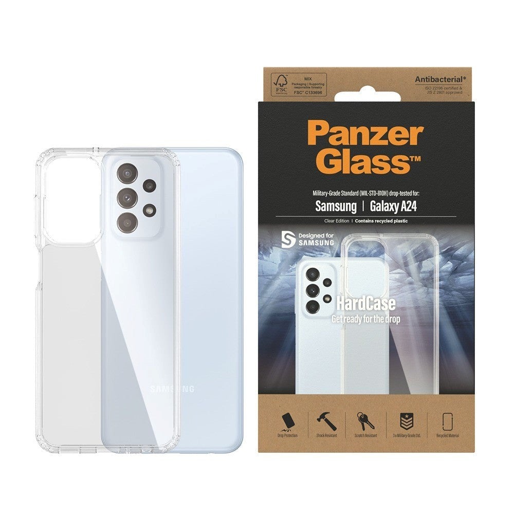 Samsung Galaxy A24 Deksel PanzerGlass HardCase AntiBacterial - Gjennomsiktig