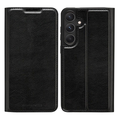 Samsung Galaxy S24 dbramante1928 Oslo Ultra-Slim PU Skinn Flip Deksel med Lommebok - Svart