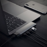 Satechi USB-C Pro Hub m. Ethernet & 4K HDMI (ST-TCPHEM) - Space Grey