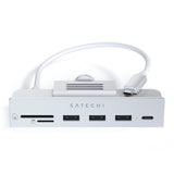 Satechi USB-C Clamp Hub 6-in-1 til iMac 2021 (24") - USB-hub og Kortleser - Sølv