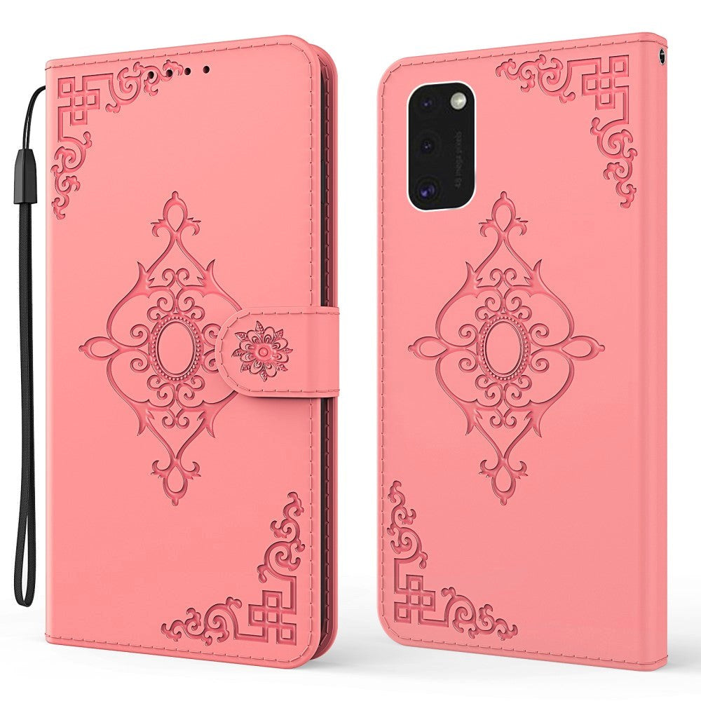 Samsung Galaxy S21+ (Plus) PU Skinndeksel m. Lommebok - Symmetrisk Mønster Imprint - Rosa