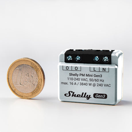 Shelly Plus PM Mini (Gen3) Smart Power Meter - Grå