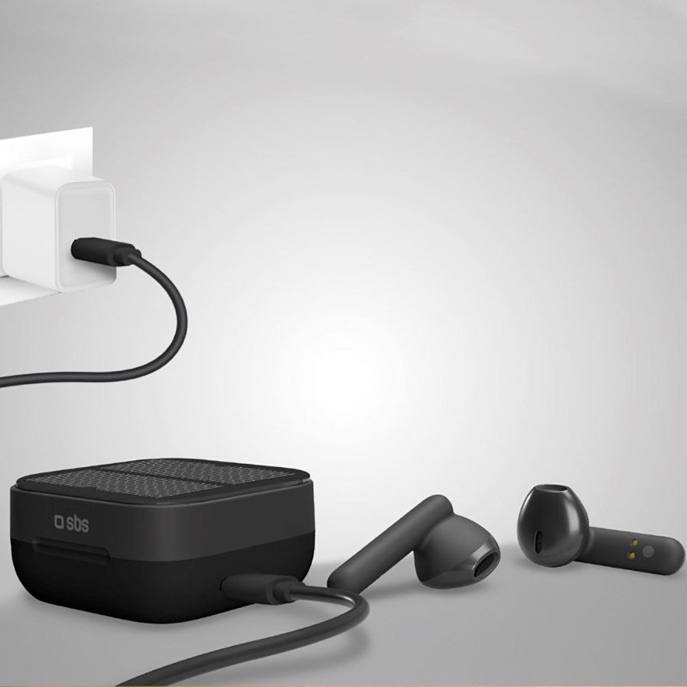 SBS Kobo Solar Twin True Wireless In-Ear Hodetelefoner med Solar Charging - Svart