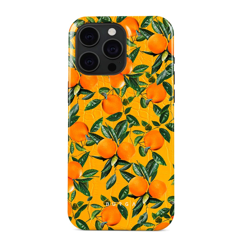 Burga iPhone 15 Pro Tough Fashion Deksel - Orange Lemonade