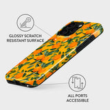 Burga iPhone 15 Pro Tough Fashion Deksel - Orange Lemonade