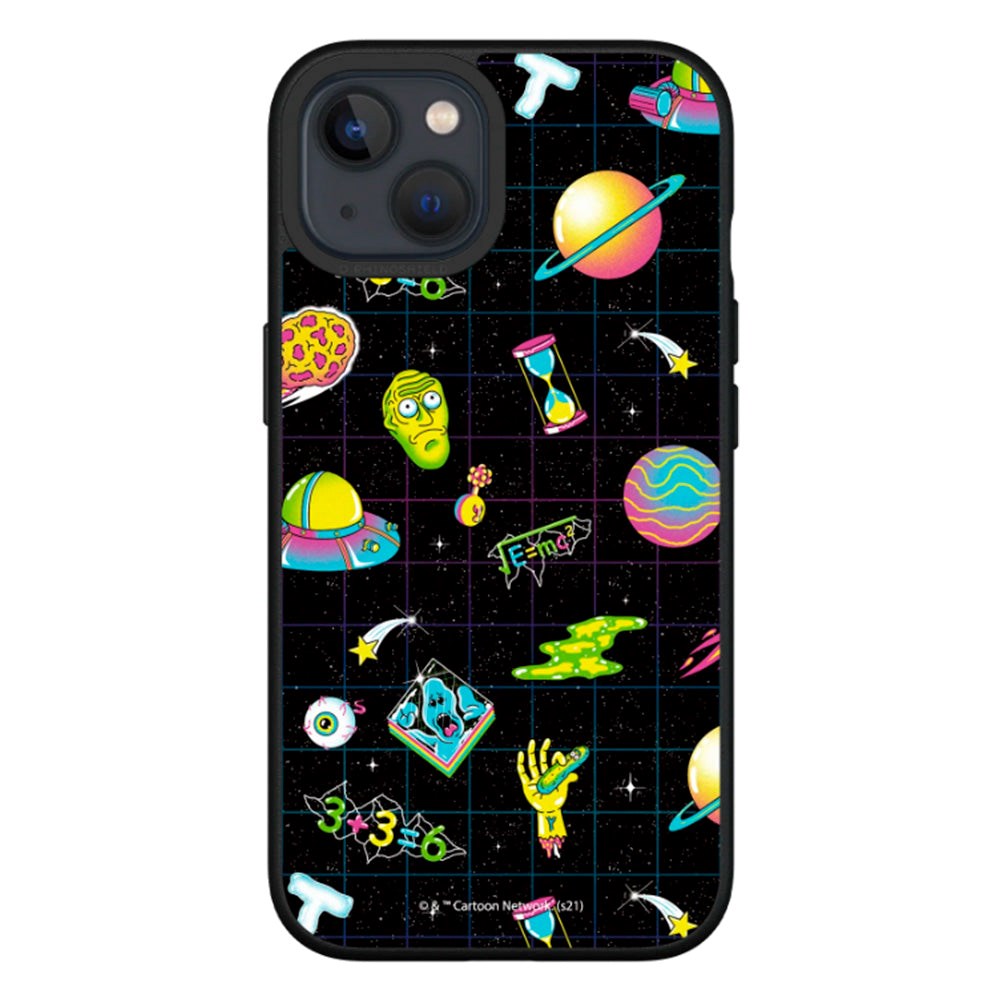 iPhone 13 RhinoShield SolidSuit Håndverker Deksel med Rick and Morty - Space Pattern