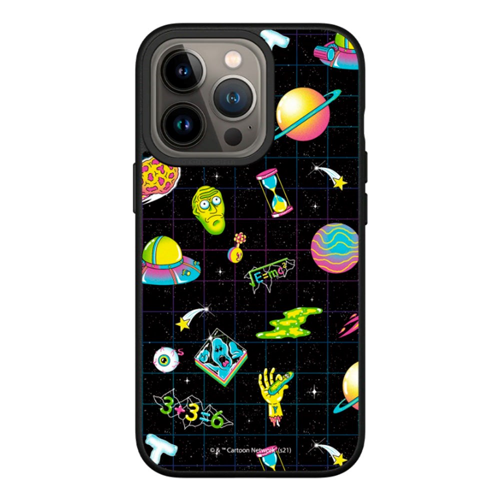 iPhone 13 Pro RhinoShield SolidSuit Håndverker Deksel med Rick and Morty - Space Pattern