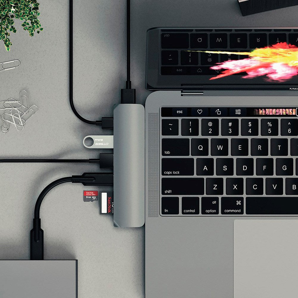 Satechi USB-C PRO Hub 4K HDMI 85W - Sølv