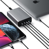 Satechi USB-C 108W Dual PD Reise Lader - Space Grey