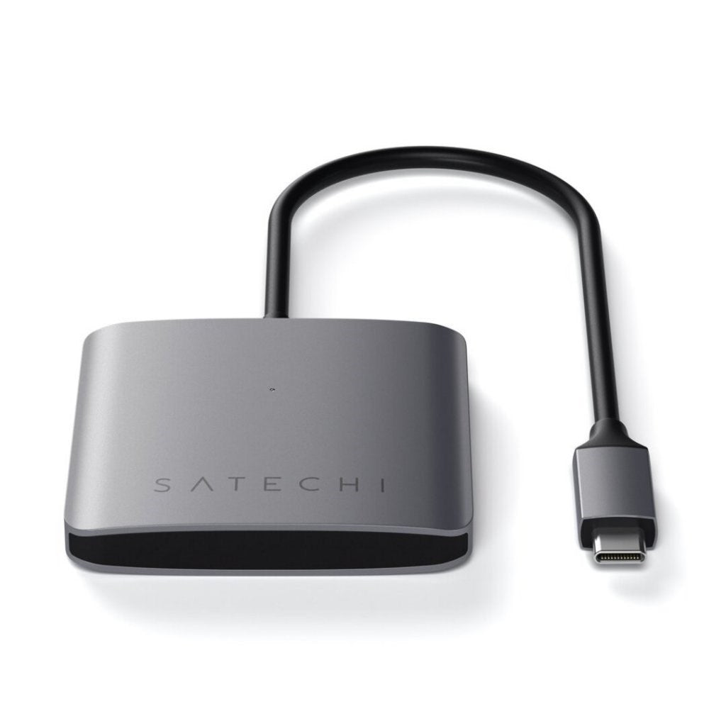 Satechi 4-i-1 USB-C Hub 4 x USB-C 3.0-porter - Space Grey