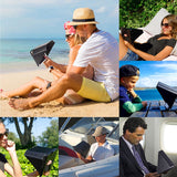 Universal Philbert Deksel med Integrert Sol og Privacy Filter for 9.7"-11" - Svart