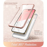 iPhone 14 Pro Max i-Blason Cosmo Marble Deksel m. Skjermbeskytter - Rosa