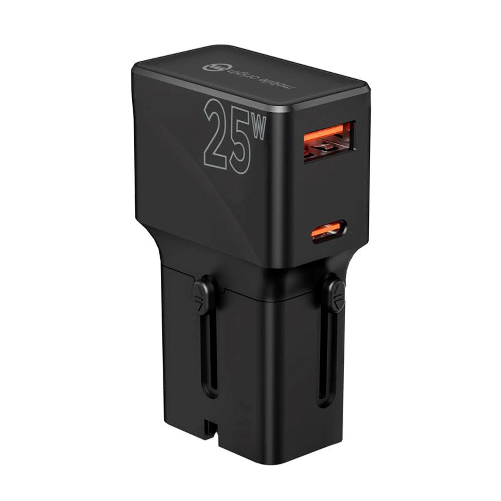 Mobile Origin Reise Adapter EU/US/UK/AU 25W - Svart