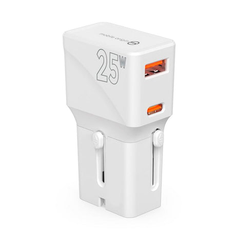 Mobile Origin Reise Adapter EU/US/UK/AU 25W - Hvit