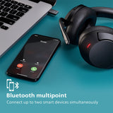 Philips Series 8000 Bluetooth-hodetelefoner Over-Ear m. ANC, USB-A/C Mottaker og Ledning - Svart