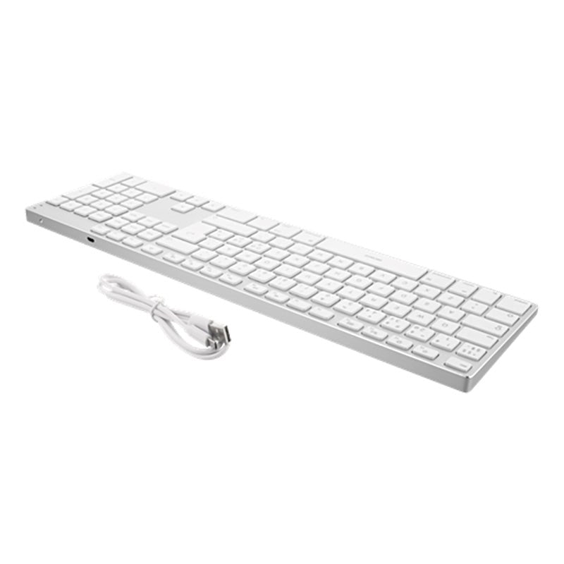 Deltaco Full-Size Bluetooth Aluminium Tastatur - Sølv